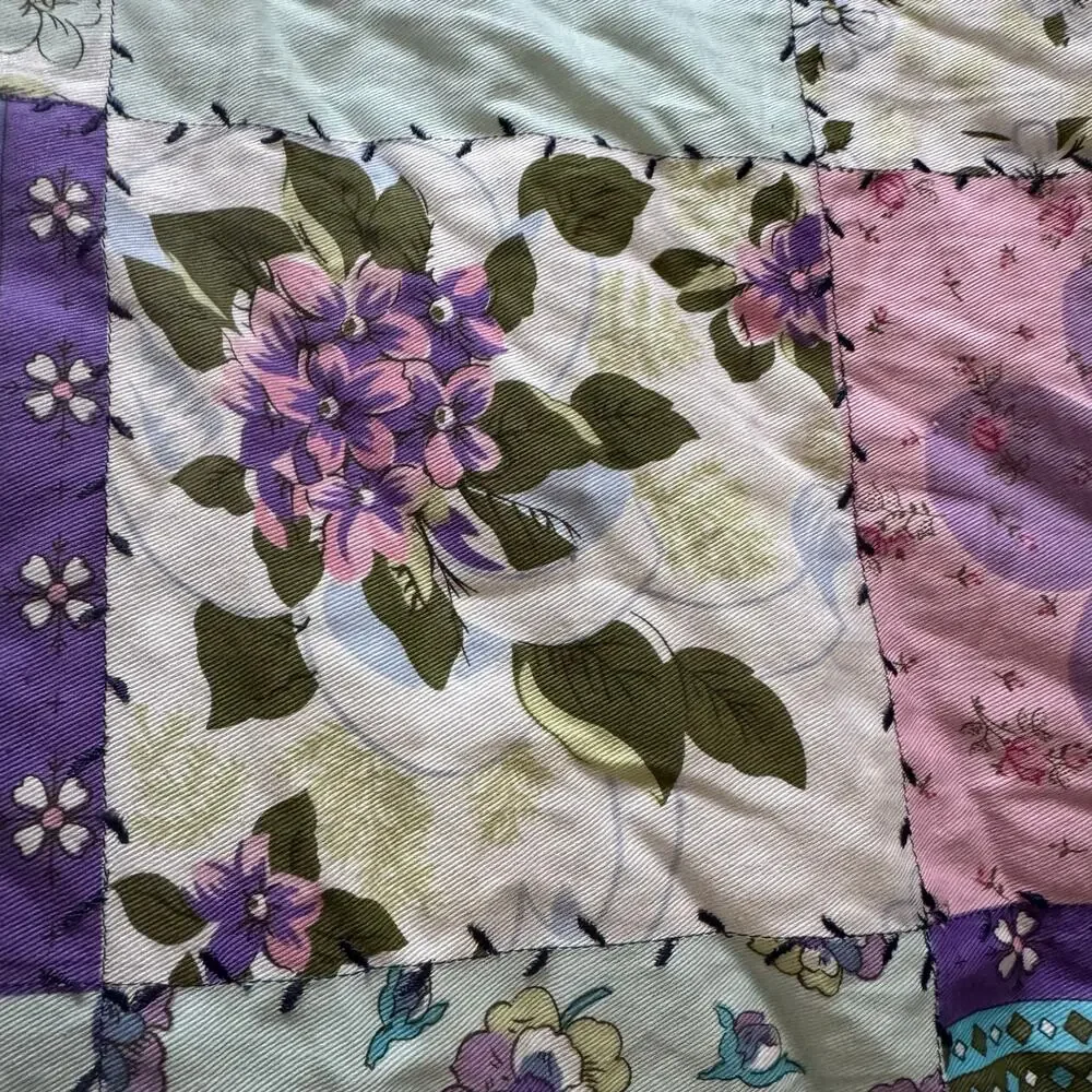 Pastel Patchwork Twin Comforter by Match Cotton Cottage Core Feminine Romantic